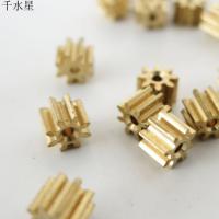 0.4模数铜齿轮 8齿 1mm孔 遥控飞机零件 航模主轴齿轮 小齿轮