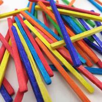 彩色火柴棒 DIY小屋模型材料多色木棒 火柴棍 火柴杆 手工配件