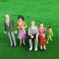 室外彩人 DIY沙盘建筑模型配景人 微景观模型人1:25 仿真人物摆件