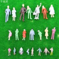 彩色小人 DIY沙盘建筑模型配景人 彩色模型小人 微景观小人
