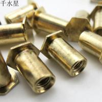 M3盲孔铜柱 DIY模型车壳柱 科技小制作配件 内六角黄铜压铆螺母柱
