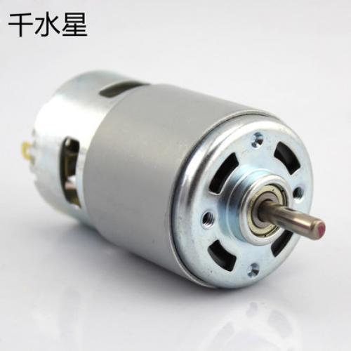 775电机(12-24V双滚珠轴承) 高转速大扭力直流马达 diy台锯模型