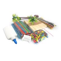 庭院场景1号 DIY拼装自制小屋房子套装 手工材料包 雪糕棒小制作