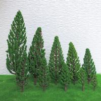 尖塔松树 DIY沙盘模型松树 微景观装饰花园配景树 假山造景材料