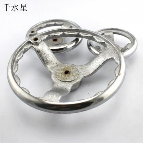 圆边铁手轮 铸铁镀鉻手轮 遥控车 圆手轮 diy方向盘铁轮 手摇轮