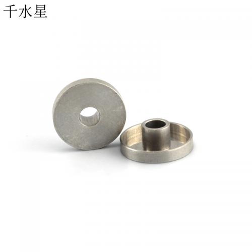 18mm圆形铝盖DIY配件 创客作品材料 模型制作圆片 带孔圆铝板