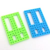 蓝绿色窗板 DIY模型拼装板材 手工小制作车架 玩具底盘 多孔塑料                                                                                       