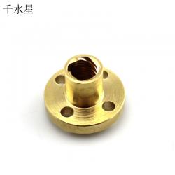 T8D2铜螺母 3D打印机配件T8丝杆不锈钢丝杆 T型螺母 步进电机丝杆