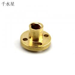 T8D2铜螺母 3D打印机配件T8丝杆不锈钢丝杆 T型螺母 步进电机丝杆