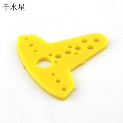 DIY特殊功能片(黄色) 异形片T型塑料片 diy带孔片模型材料连接件