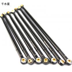 黑色双球头长拉杆 方形稳定杆小球头 双头 模型车转向杆 3mm孔