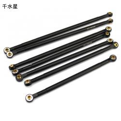 黑色双球头长拉杆 方形稳定杆小球头 双头 模型车转向杆 3mm孔