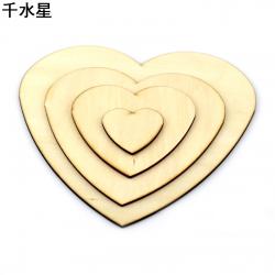 心形木板 DIY拼装心形图案 桃心板 diy手工制作益智装饰模型