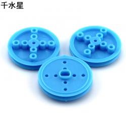 2*30mm皮带轮 小滑轮diy电机轮 可套硅胶轮皮塑料模型车轮传动轮