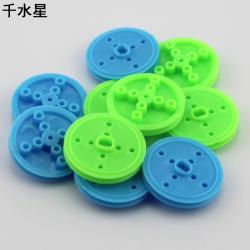 2*30mm皮带轮 小滑轮diy电机轮 可套硅胶轮皮塑料模型车轮传动轮