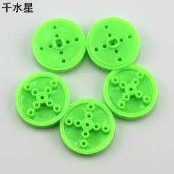 2*30mm皮带轮 小滑轮diy电机轮 可套硅胶轮皮塑料模型车轮传动轮