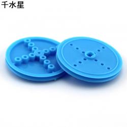 2*42mm皮带轮 D孔皮带轮TT马达车轮 DIY皮带传动小轮子塑料传动轮
