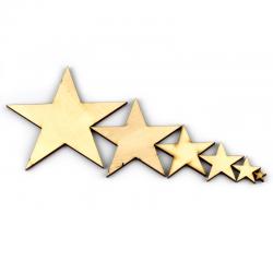 五角星木板 手工制作拼装星星图案 DIY涂鸦板材 模型椴木板 星形