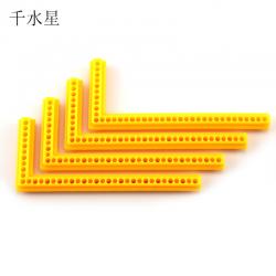 7531L型塑料条(黄色) DIY模型制作配件 多孔连接件多功能...