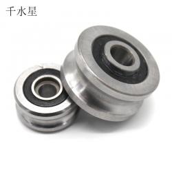 V型U型轴承皮带轮 滑动轴承传动 金属皮带轮 滚珠轴承 模型车配件