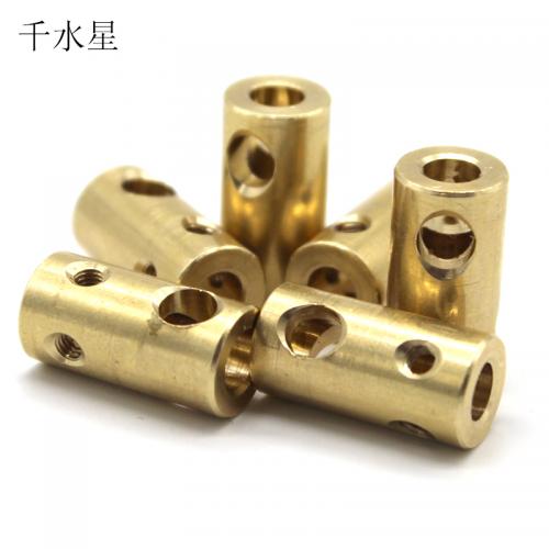 10*20mm三通铜柱 5mm孔径 车轴钢轴连接固定件 DIY手工创客配件