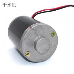 24V100W电机 DIY电动滑板车改造大扭矩24V马达 皮带轮直流电机