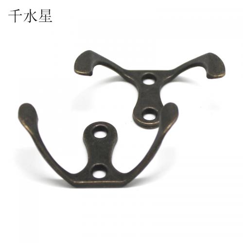 山字型复古双钩 模型挂钩DIY拼装配件 仿古复古青铜色装饰品