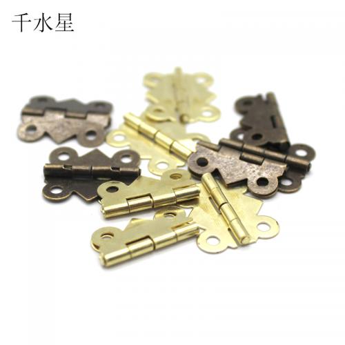 蝴蝶小合页 花边迷你小合叶180度折叠铰链中式仿古模型合页门配件