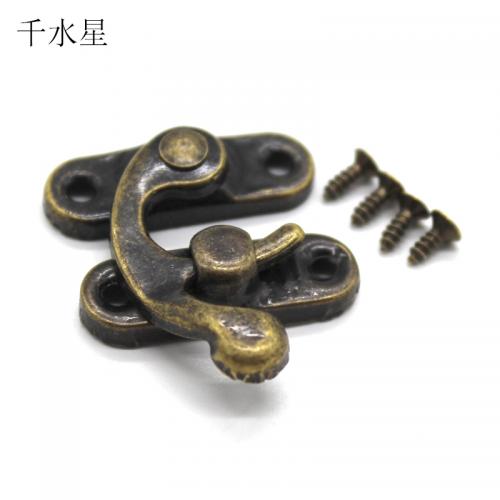 模型左钩右钩 小号牛角钩扣复古搭扣插销 DIY仿古模型锁扣配件