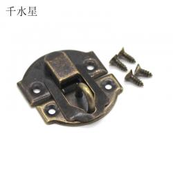 复古四孔锁扣 元宝箱扣迷你小号锁扣DIY模型装饰门扣木盒仿古搭扣