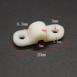 起落架带槽压片 白色塑料固定片 DIY飞机模型起落支架安装配件