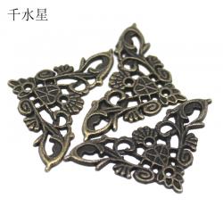 仿古锌合金镂空平面边角 DIY复古木盒保护包角模型装饰仿古配件