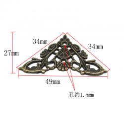 仿古锌合金镂空平面边角 DIY复古木盒保护包角模型装饰仿古配件