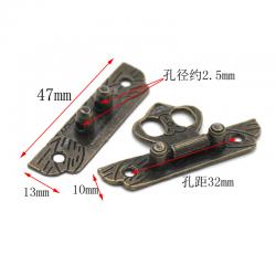 复古面板锁扣 面板箱扣搭扣五金配件DIY木盒仿古物件模型合金配件