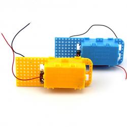 三合一多功能电池盒DIY塑料玩具车配件3/4.5V输出 带线开关盖5号