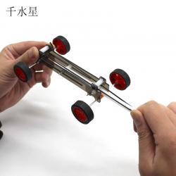 橡皮筋小车2号 齿轮传动拉力小车DIY科技小制作 弹性动力科学实验