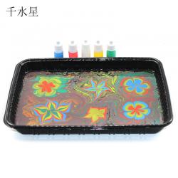 水拓画(5色6毫升) 初学者绘画涂鸦浮水画水影画颜料套装 DIY材料