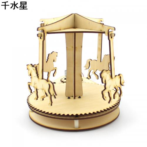 光控木质旋转木马