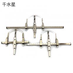 银色木工开孔器 钢制可调 木工塑料薄板 木板开孔器钻头 带刻度