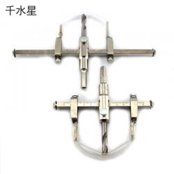 银色木工开孔器 钢制可调 木工塑料薄板 木板开孔器钻头 带刻度