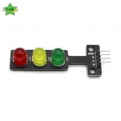红绿灯单控板 LED发光二极管红黄绿交通信号灯5V灯珠电子模块