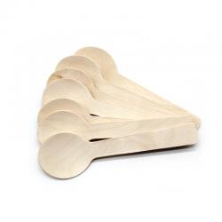 100MM圆头勺(1包100只) 迷你木质小勺DIY手工制作模型用挖勺工具