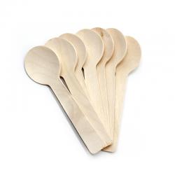 100MM圆头勺(1包100只) 迷你木质小勺DIY手工制作模型用挖勺工具