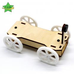 黑白磁力车学生科学小手工制作diy木质拼装创意礼物模型玩具套件 科学知识学习