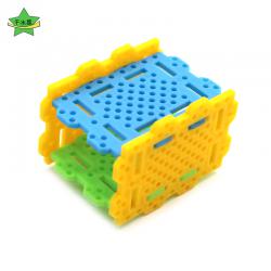 组合插片DIY积木拼装自制手工小模型玩具车架材料多孔塑料固定片
