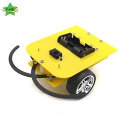 触须机器人(黄色) 智能感应自动转弯小车模型DIY创客电路小制作