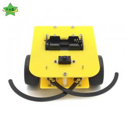 触须机器人(黄色) 智能感应自动转弯小车模型DIY创客电路小制作