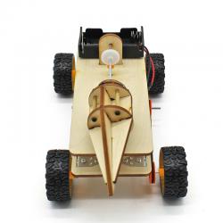 钻探机器人车玩具电动模型diy手工创意科技小制作木质拼装材料包