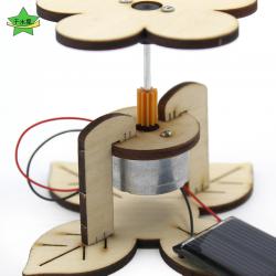 阳光与木片花朵1号学生diy手工小制作小发明太阳能发电模型材料包
