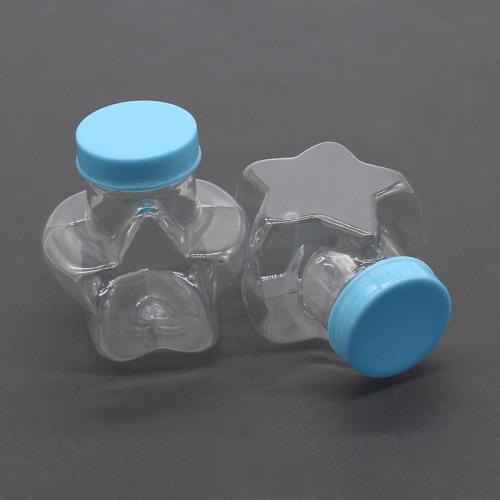 蓝盖星星瓶子高66mm创意手工塑料瓶diy材料零配件收纳分类收集瓶